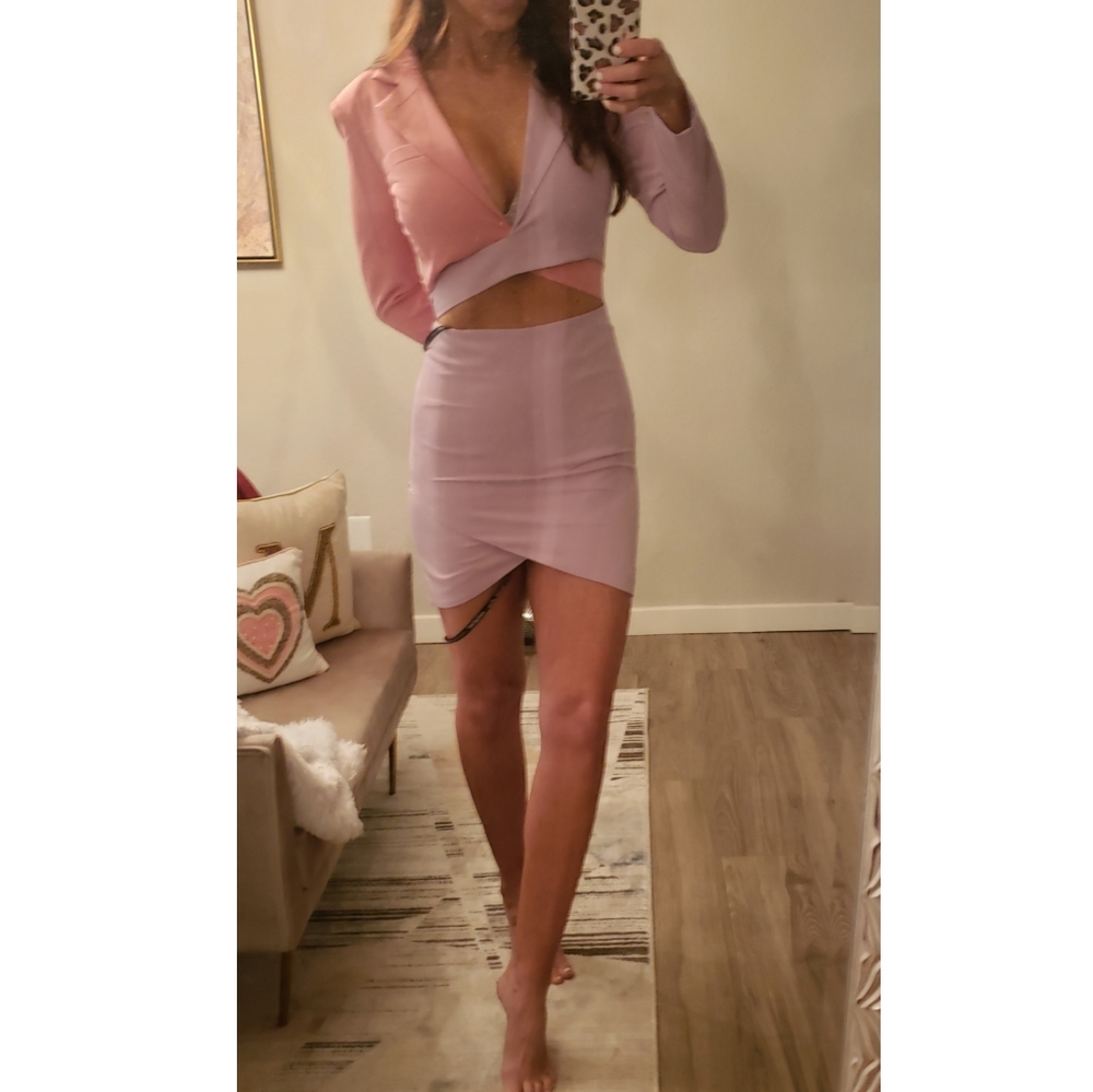 Lavish Alice Color Block Blazer Wrap Dress - Picture 11 of 16